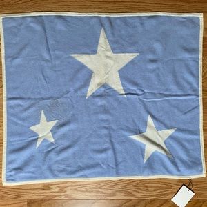 Cashmere Italic baby blanket blue stars